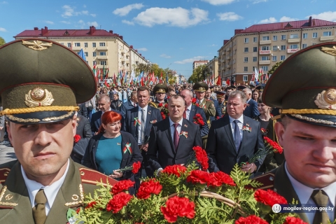 Митинг и концерт в честь Дня Победы в Могилеве
