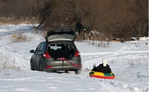 Тюбинг за машиной: разъяснения для водителей от Чериковского РОВД